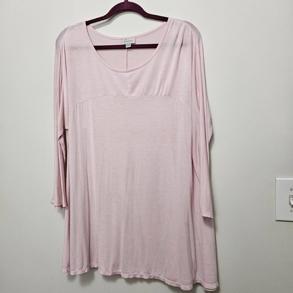 Avenue Cotton Candy Pink Long Sleeve Top Tunic Size 14/16 Very Soft